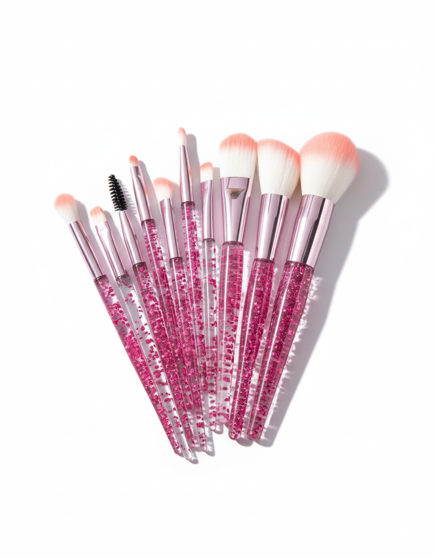 10-Piece Makeup Brush Set for Beauty and Blending