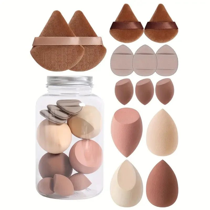14PCS Makeup Sponge Set with Jar - Healora Shop