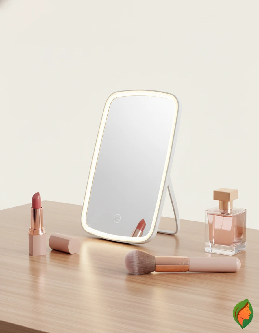 2400mAh Touch LED Makeup Mirror for Desktop Use