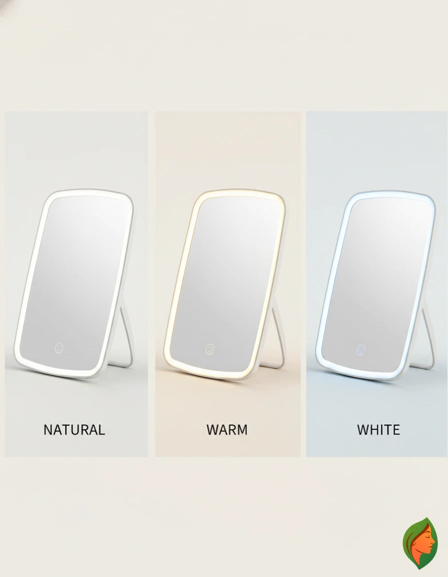 2400mAh Touch LED Makeup Mirror for Desktop Use