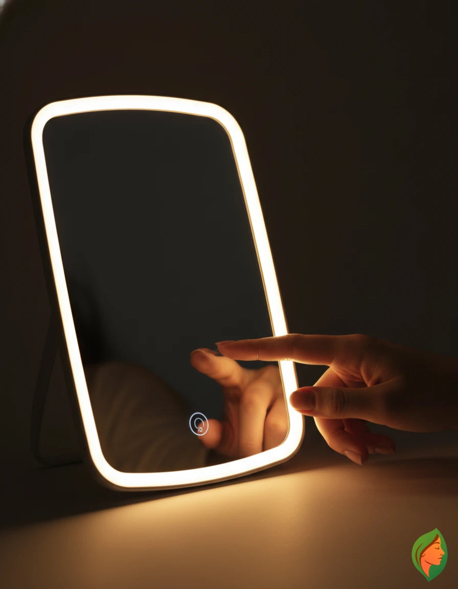 2400mAh Touch LED Makeup Mirror for Desktop Use