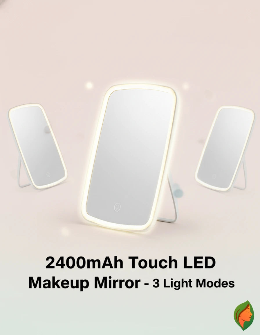 2400mAh Touch LED Makeup Mirror for Desktop Use