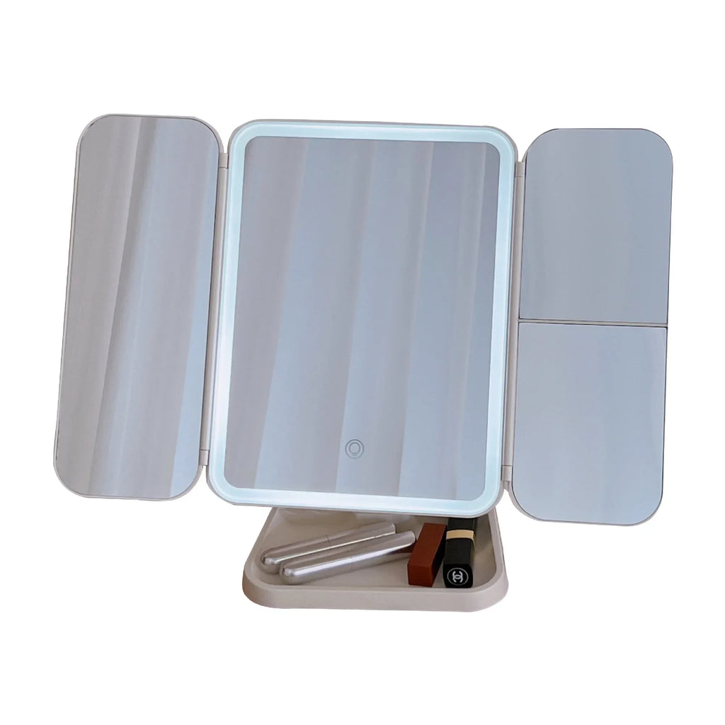 Smart TriFold Light-Up Makeup Mirror