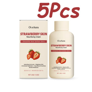 Strawberry Rejuvenating Body Cream Brightening Smooth Soft Skin Intensive Moisturizing for Dry Rough Skin Body Butter Cream