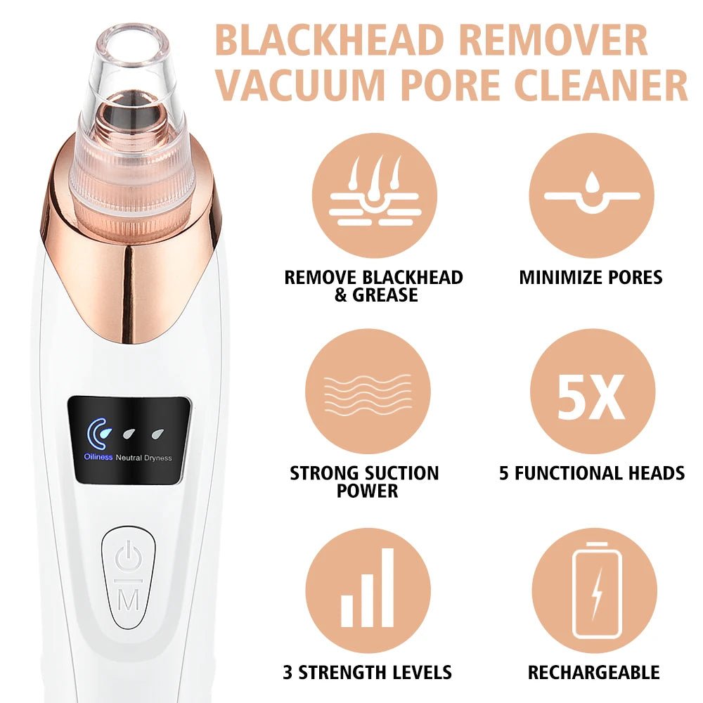 Electric Blackhead Remover Vacuum – Deep Pore Facial Cleaner - Healora Shop