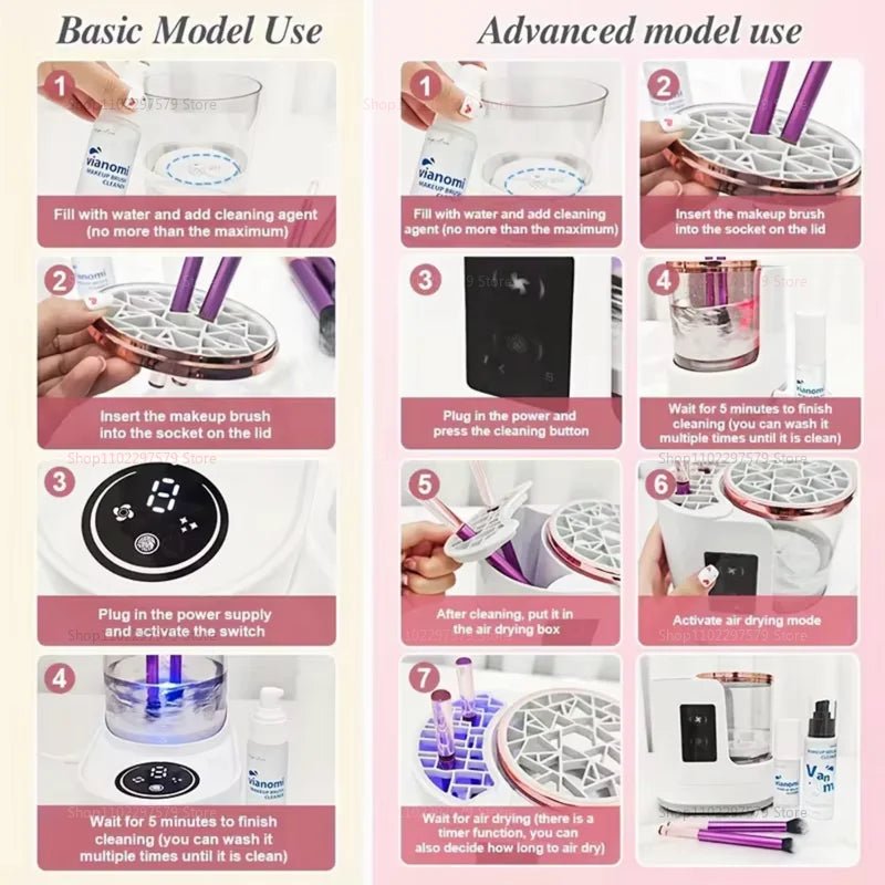 Electric Makeup Brush Cleaner – USB Charging & Dryer - Healora Shop