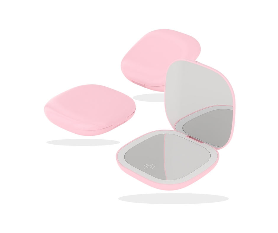 Mini LED Makeup Mirror – Foldable & Rechargeable - Healora Shop
