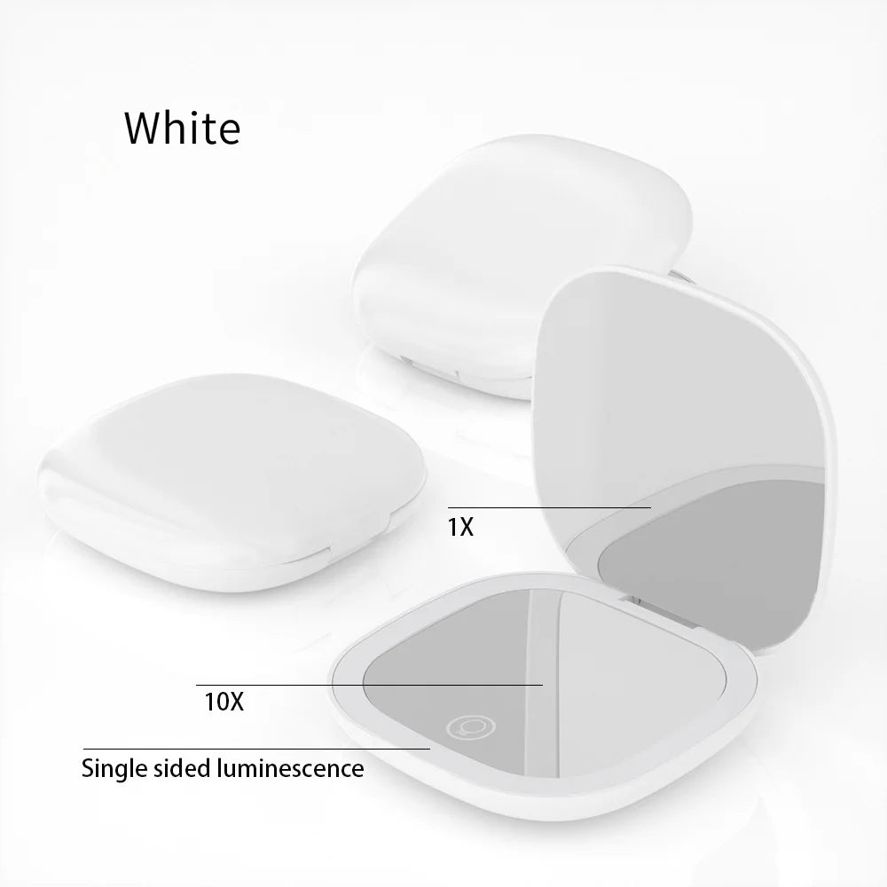 Mini LED Makeup Mirror – Foldable & Rechargeable - Healora Shop
