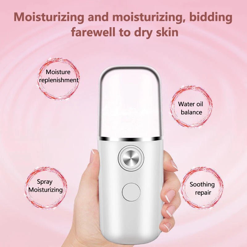 Mini Nano Face Steamer – USB Rechargeable Facial Mist Sprayer - Healora Shop