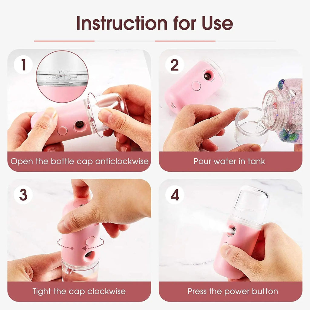 Mini Nano Face Steamer – USB Rechargeable Facial Mist Sprayer - Healora Shop