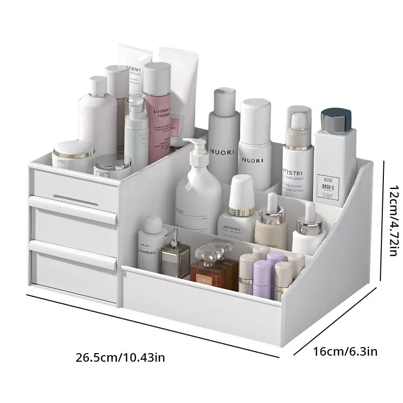 White Drawer Makeup Organizer Box - Healora Shop