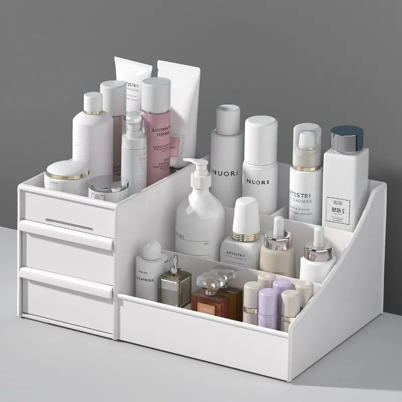White Drawer Makeup Organizer Box - Healora Shop